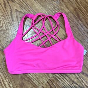 Lululemon sports bra size 6 hot pink